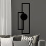 Wallity Astratto-1 Escultura de Pared de Metal Negra
